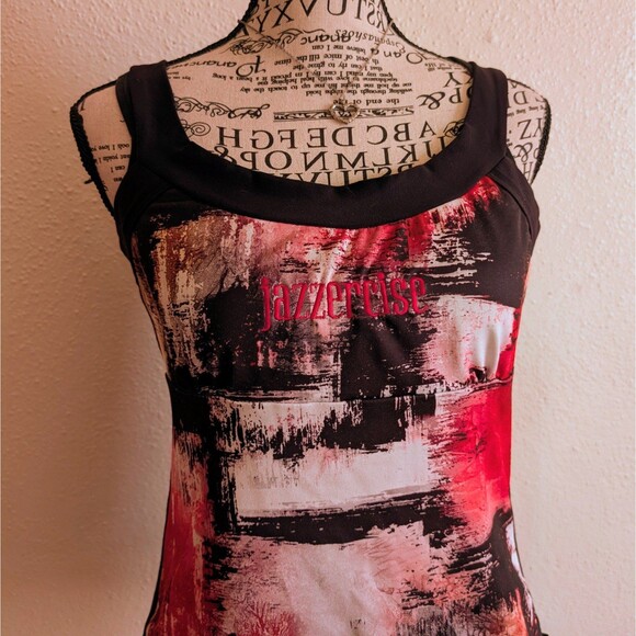 Avant Garde Y2K Jazzercise abstract print tank top - Picture 2 of 5